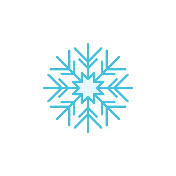 Niebieski Śnieżynka wektor koncepcja nowoczesna ikona lub znak — Wektor stockowy