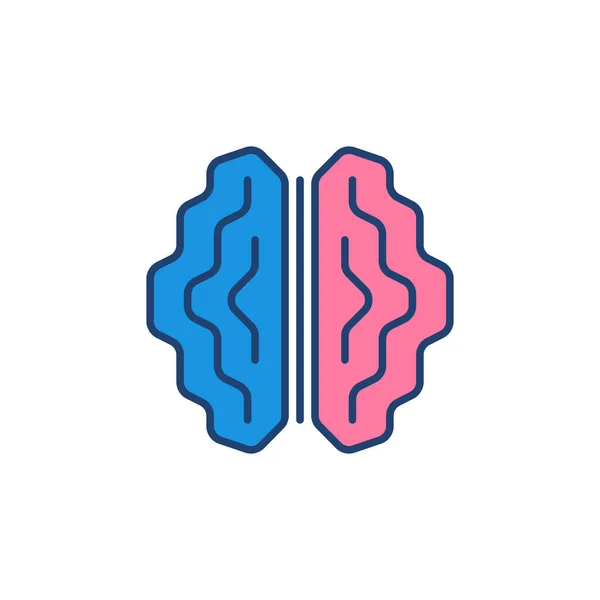 Intelligence artificielle Cerveau numérique vecteur icône de couleur — Image vectorielle