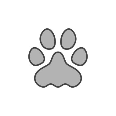 Kedi veya Köpek İzi vektör konsepti gri simge veya işaret