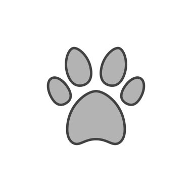 Evcil hayvan pençesi ayak izi vektör kavramı modern simge veya işaret