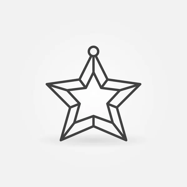 Albero di Natale Toy Star profilo icona concetto vettoriale — Vettoriale Stock
