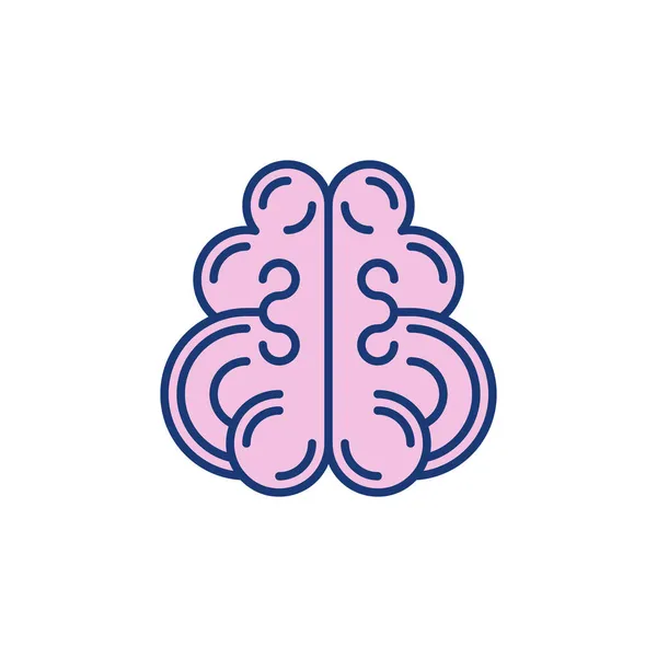 Vecteur cerveau humain Neural Network concept icône colorée — Image vectorielle