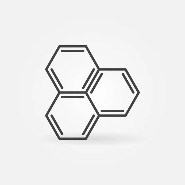 Chimie Hexagone nano Molécule vecteur concept icône — Image vectorielle