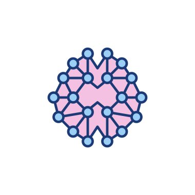 İnsan Beyni Sinapsı vektör kavramı yaratıcı renkli simge