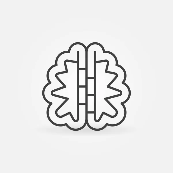 Machine Learning Digital Brain concept vectoriel icône linéaire — Image vectorielle
