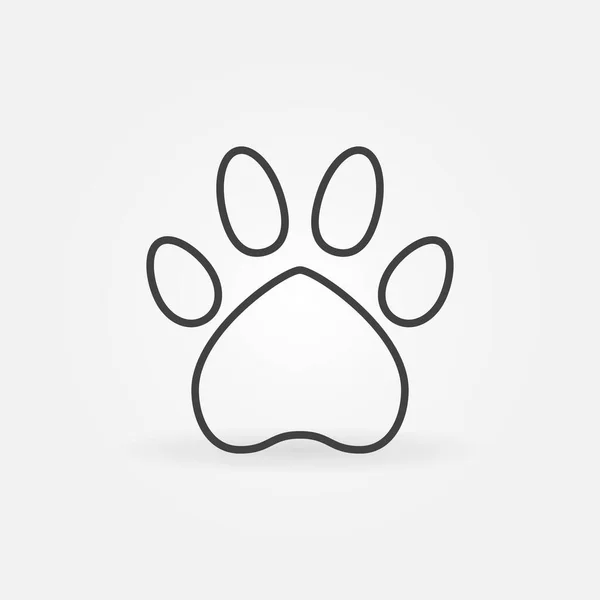 Pet Paw Imprimir vetor linear conceito ícone ou símbolo —  Vetores de Stock