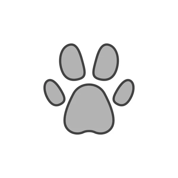 Pet Paw vector Footprint concept modern icon or sign — Stock Vector