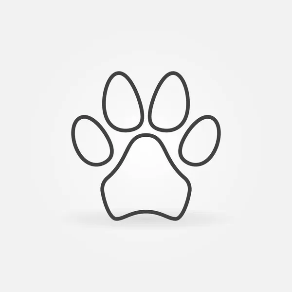 Animal Pet Foot Mark conceito vetorial linear ícone mínimo —  Vetores de Stock