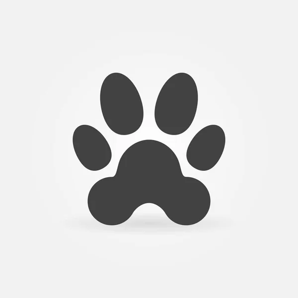 Vector Animal Pet Paw Print Konzept minimales Symbol — Stockvektor