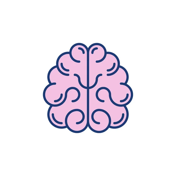 Icône colorée cerveau humain - Vector symbolise signe moderne — Image vectorielle