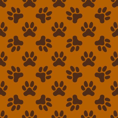 Paw Yazdırma Vektörü Yaratıcı Kusursuz Tekrarlayan Desen