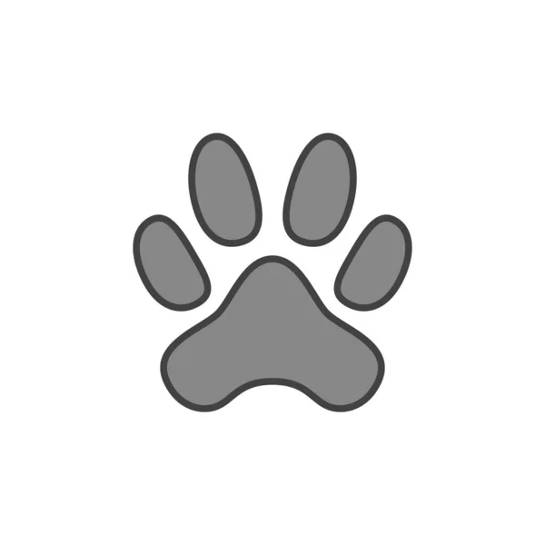 Cat Footprint διάνυσμα έννοια σύγχρονο εικονίδιο ή σύμβολο — Διανυσματικό Αρχείο