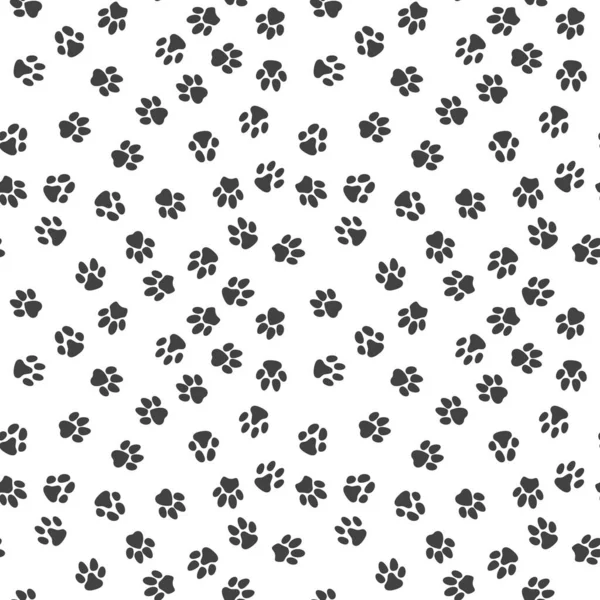 Pet Paw Parmak İzli Vektör Sevimli Kusursuz Desen
