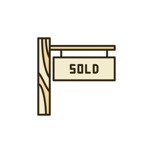 Sold vector Real Estate concept modern icon — Stockvektor