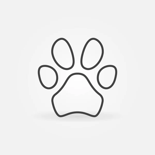 Pet Foot Print outline icon - Paw Mark vector concept symbol —  Vetores de Stock
