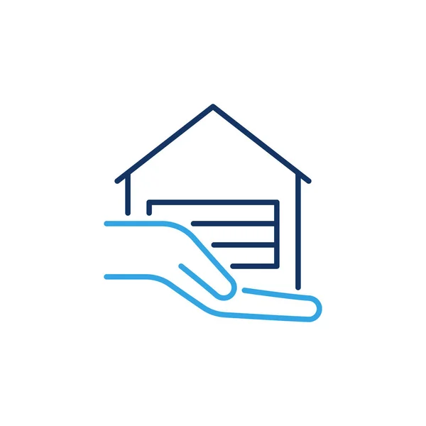 House on Hand vector Real Estate concept colored icon — Vettoriale Stock