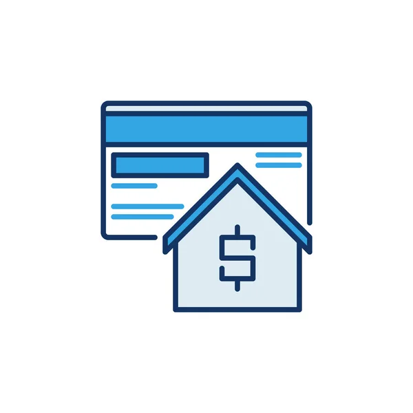 House or Real Estate with Card vector concept modern icon — Stockvektor