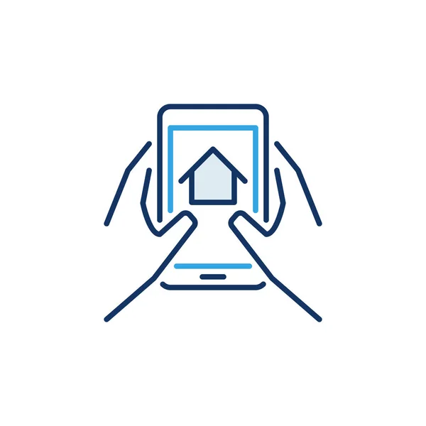 Real Estate Mobile App colored icon - vector Realtor sign — Wektor stockowy