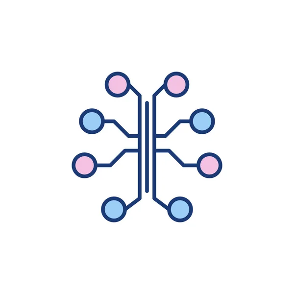Brain Connections vector Neural Network colored icon — Vettoriale Stock