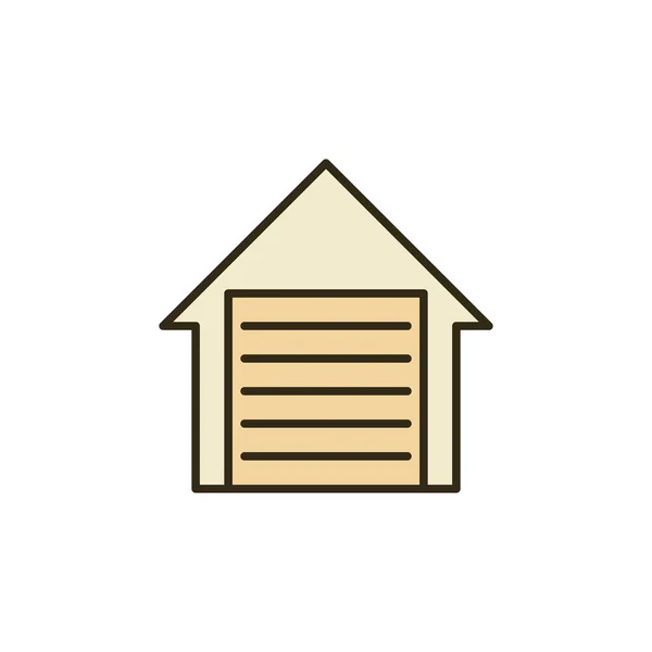 Garage vector concept colored icon or logo — Stock Vector