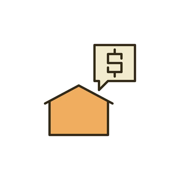 House with Price vector concept colored icon or logo — Stockvektor