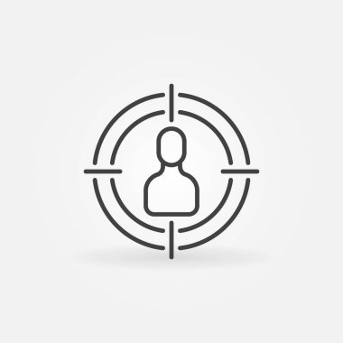 Hedef Hedef Hedef ana hat vektörü Hedef Seyirci simgesindeki adam