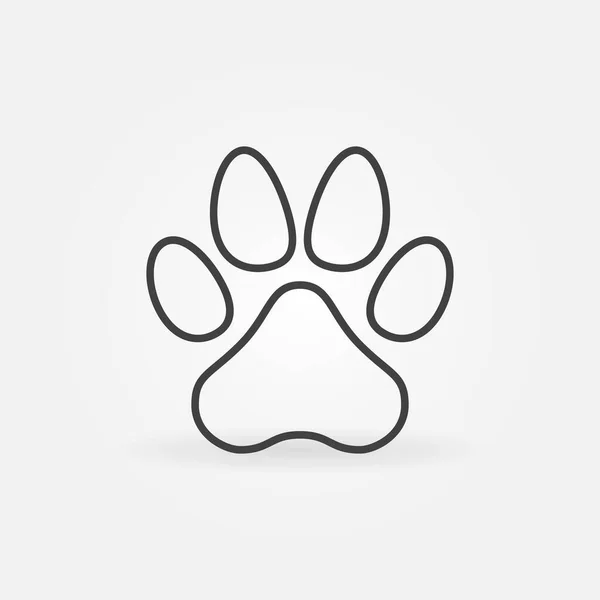 Pet Foot Paw Mark ícone conceito vetorial linear ou logotipo —  Vetores de Stock