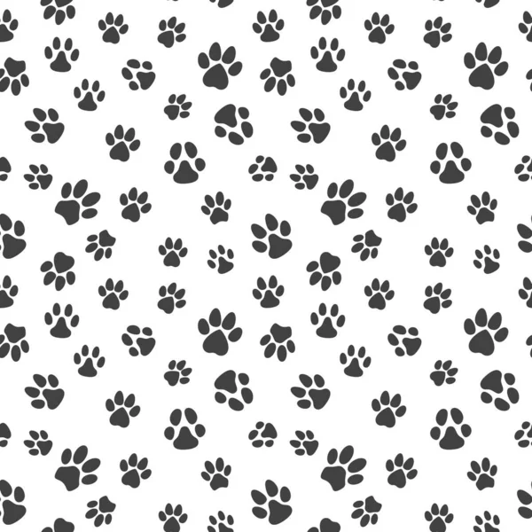 Welpe oder Hund Foot Prints Vektor Nahtloses Muster lizenzfreie Stockvektoren
