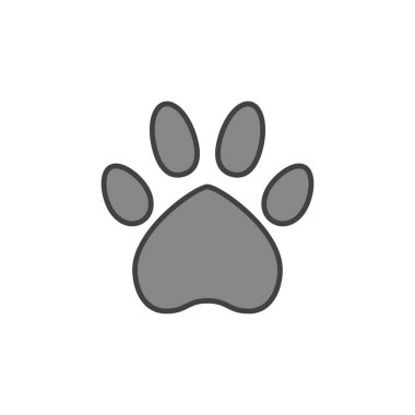 Köpek veya Kedi Pençesi Yazdırma vektörü modern konsept simgesi veya işaret