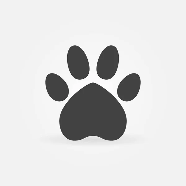 Zampa di cane o gatto Concetto vettoriale stampa solida icona minima — Vettoriale Stock