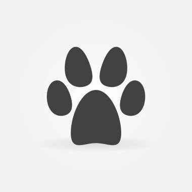 Yavru Ayak Yazdırma simgesi. Hayvan Pençesi İşareti vektörü en düşük işaret