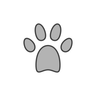 Köpek ya da Kedi Pençesi Yazdırma vektör kavramı Modern simge ya da işaret