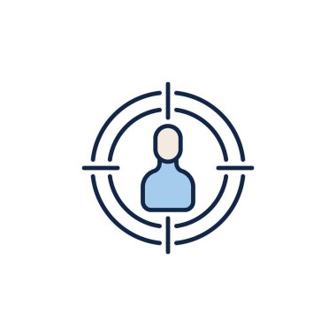 Hedef vektör hedef izleyici konsepti renkli simge