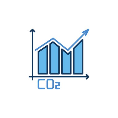 Ok vektör kavramlı CO2 Grafiği Modern simge