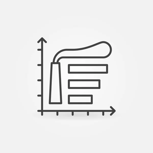 Gráfico com CO2 Factory Pipe Bar Chart ícone esboço —  Vetores de Stock