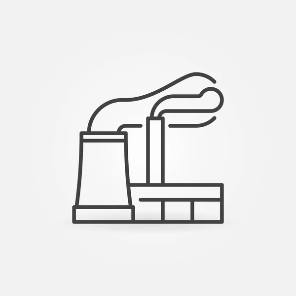 Fabriek lineaire vector industrieel concept icoon of teken — Stockvector