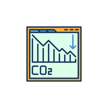 CO2 Graph vektör konsepti renkli Web Sayfası