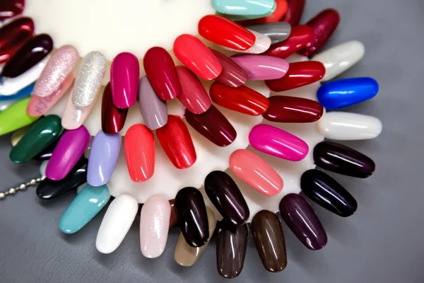 Nail polish samples set — Stock Photo, Image