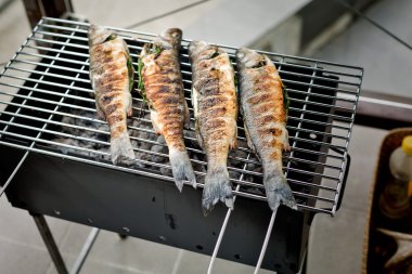 deniz levreği Barbekü