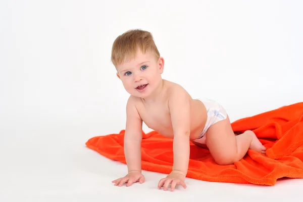 Baby on the blanket — Stock Photo, Image