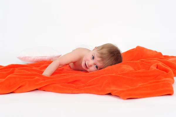 赤ちゃん毛布の上 — ストック写真
