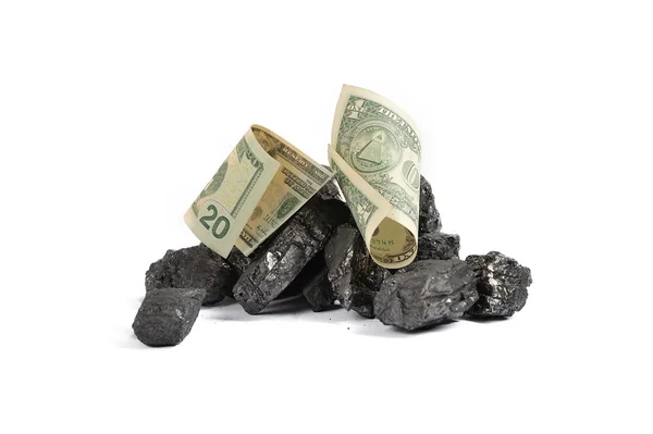 Coal price in dollar terms — Stock Photo, Image