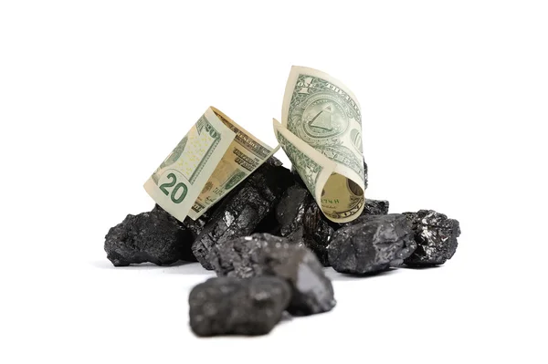 Coal price in dollar terms — Stock Photo, Image