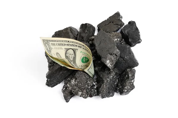 Coal price in dollar terms — Stock Photo, Image