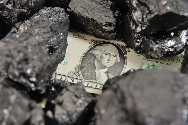 Coal price in dollar terms — Stock Photo, Image