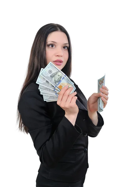 Femme d'affaires, proposition d'entreprise, le fonctionnement de l'argent et cu — Photo