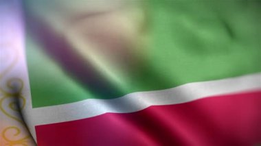 Uluslararası Çeçen Cumhuriyeti bayrağı. Çeçen Cumhuriyeti bayrağı kusursuz bir yakın plan el sallama animasyonu. Bilgisayar tarafından üretilen Çeçen Cumhuriyeti bayrağı. Rüzgarda dalgalanan kumaş desenli bayrağın 3D animasyonu.