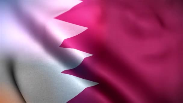 Internationale Flagge Von Bahrain Nahtlose Nahaufnahmen Mit Der Fahne Bahrains — Stockvideo