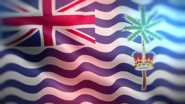 Ngiliz Hint Okyanusu Bölgesi Nin Uluslararası Bayrağı Ngiliz Hint Okyanusu — Stok video