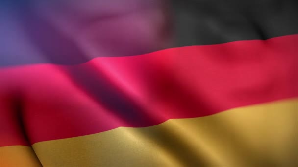 Διεθνής Σημαία Της Γερμανίας Γερμανία Σημαία Απρόσκοπτη Closeup Κυματίζει Animation — Αρχείο Βίντεο